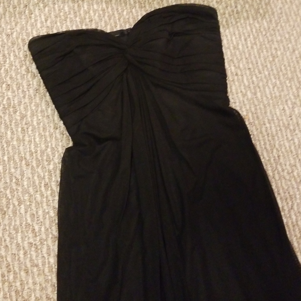 Black formal strapless dress